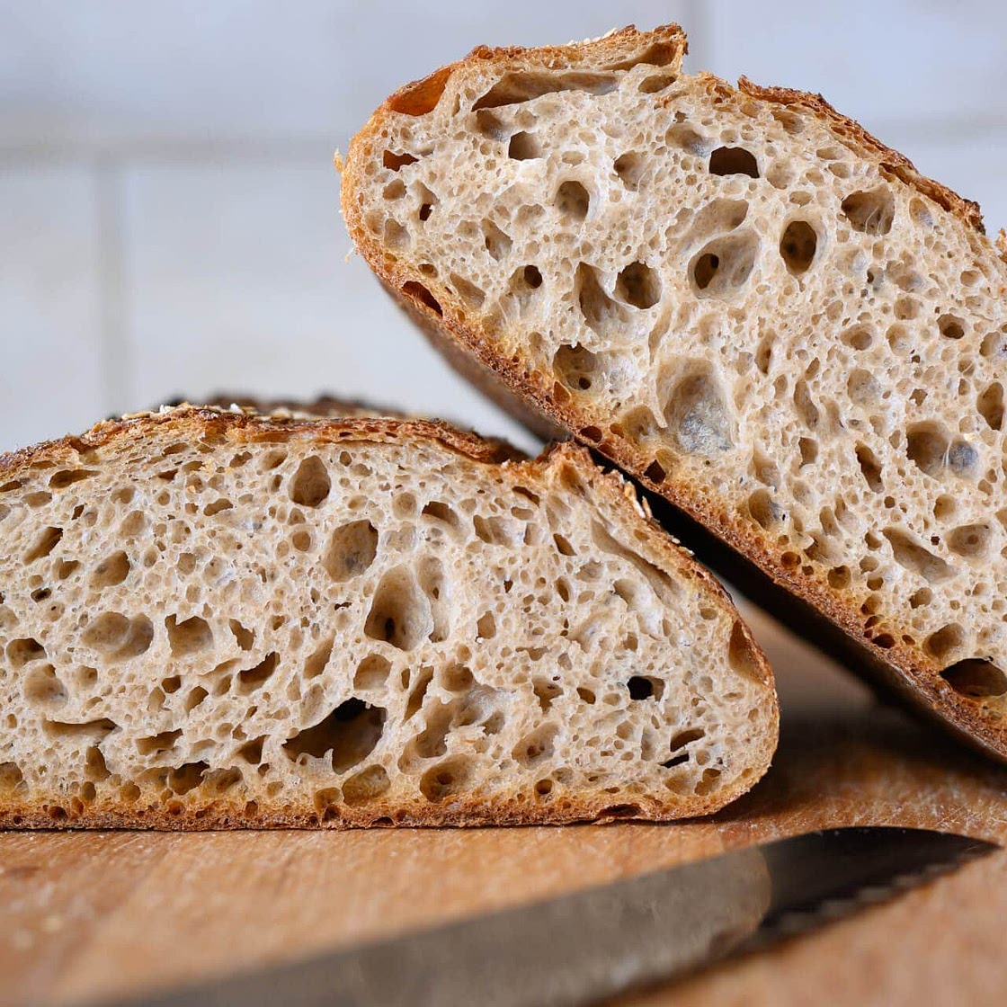 Spelt, Rye, and Whole Wheat Sourdough Bread