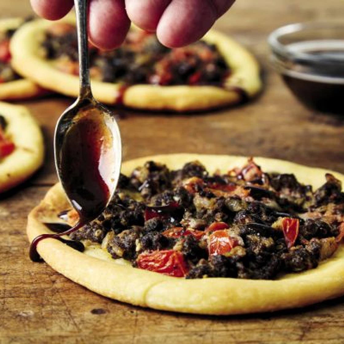 Lebanese Flatbreads with Spiced Beef, Tomatoes and Tahini