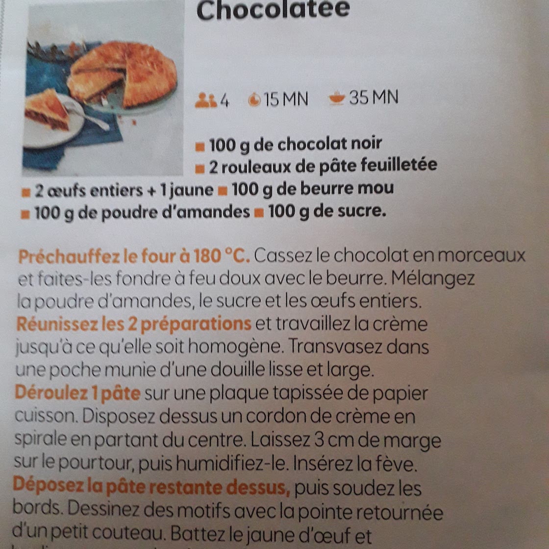 Galette chocolatée
