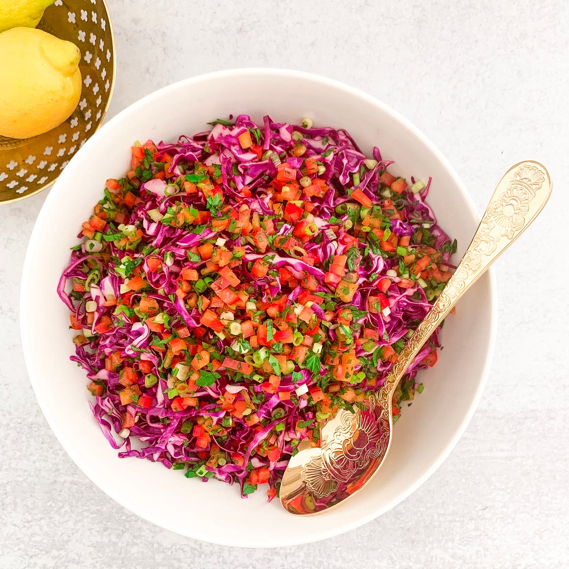 Salatet Malfouf - Lebanese Red Cabbage Salad