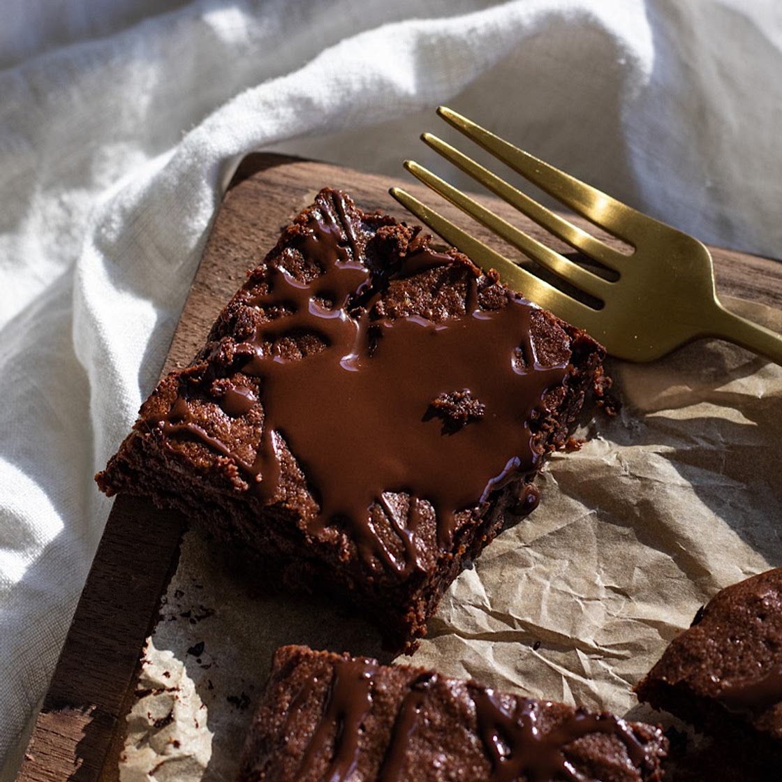 Vegan Olive Oil Oat Flour Brownies