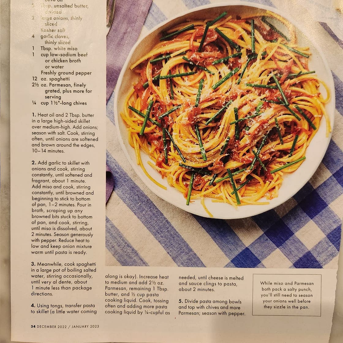 Jammy Onion and Miso Pasta
