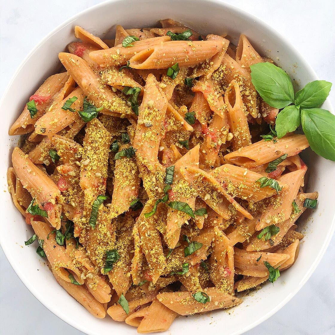 One Pot Creamy Red Lentil Pasta
