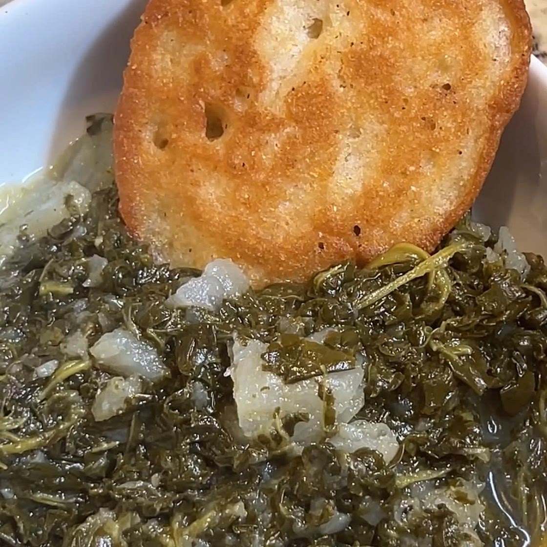Turnip Greens with the Turnip Root