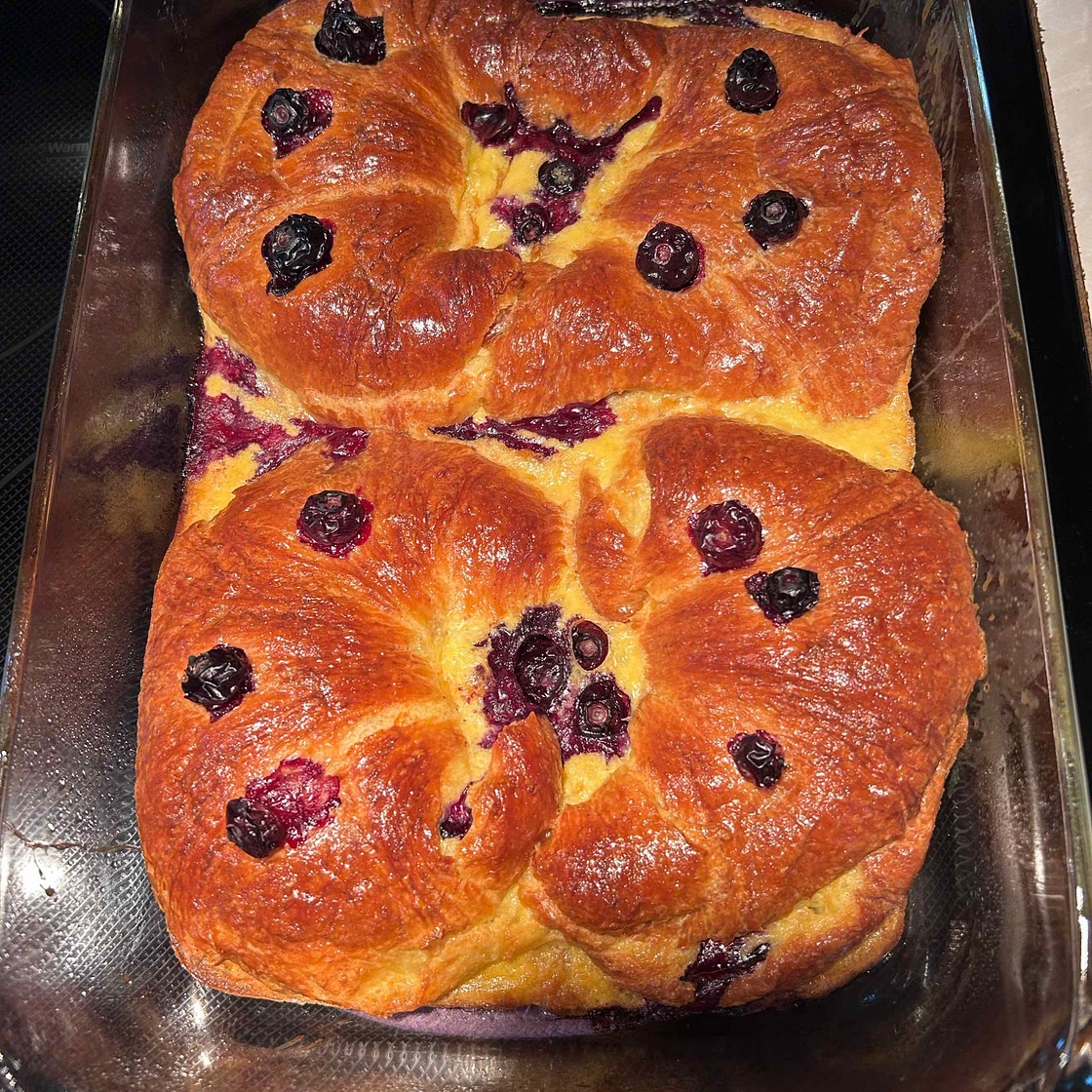 Blueberry Croissant French Toast