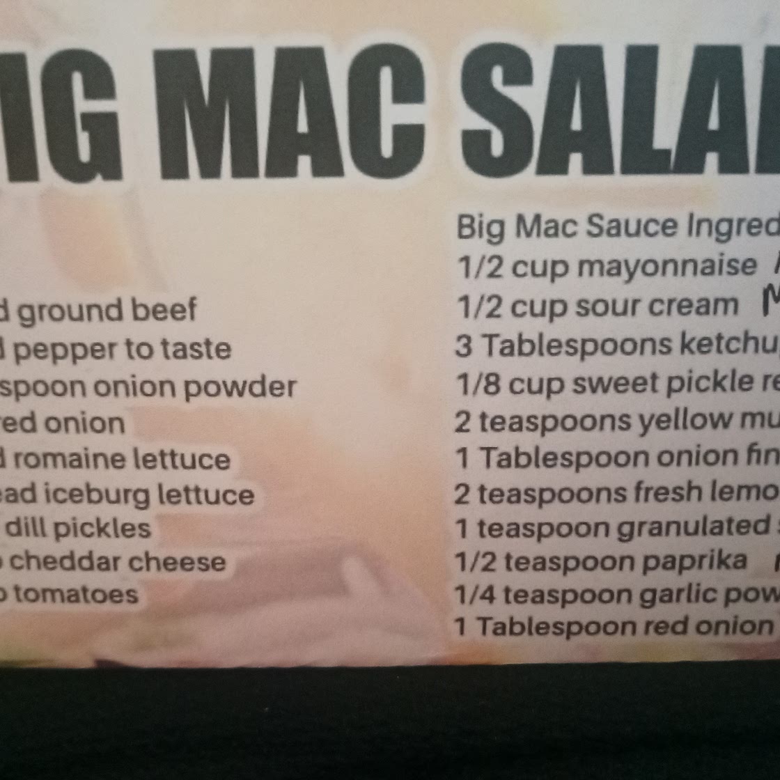 Big Mac Salad