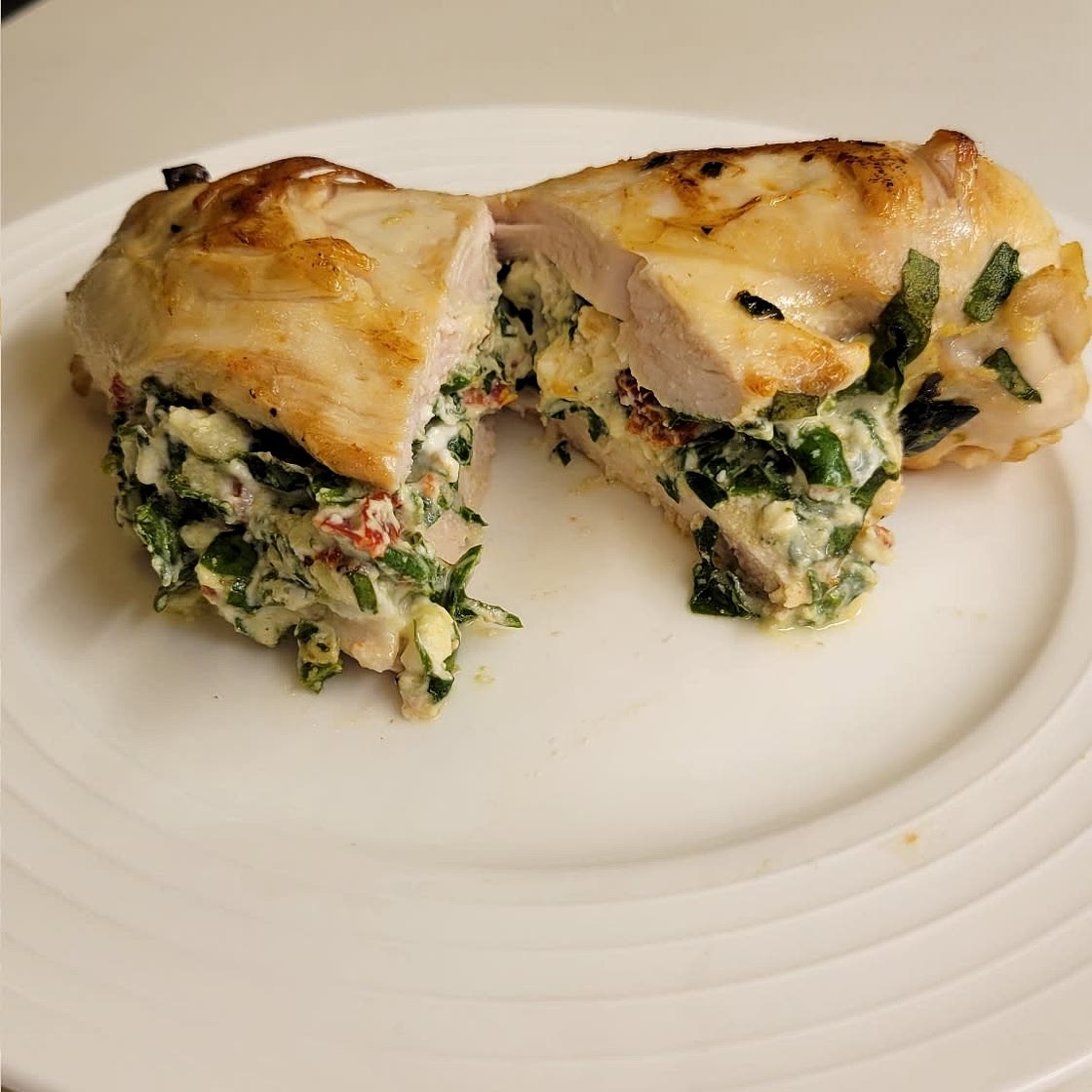 Goat Cheese and Spinach Stuffed Chicken