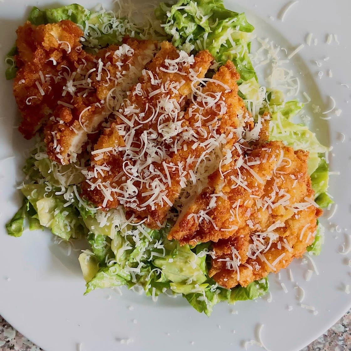Caesar Salad w/ Crouton Fried Chicken