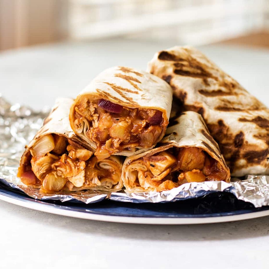 Fahita chicken wraps