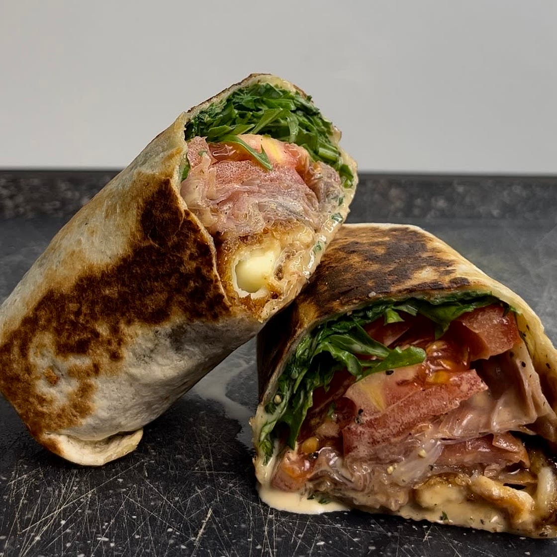 Fried mozzarella wrap