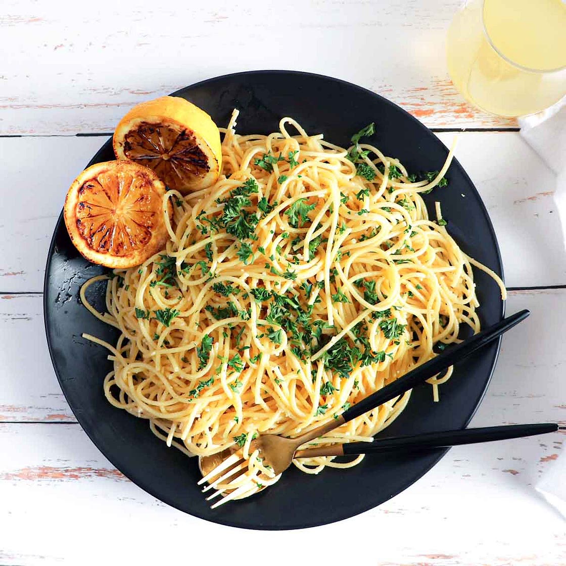 Easy Lemon Garlic Pasta (Pasta al Limone)
