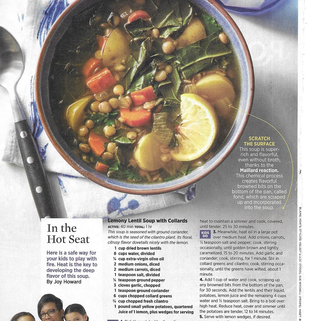 Lemony Lentil Soup with Collards