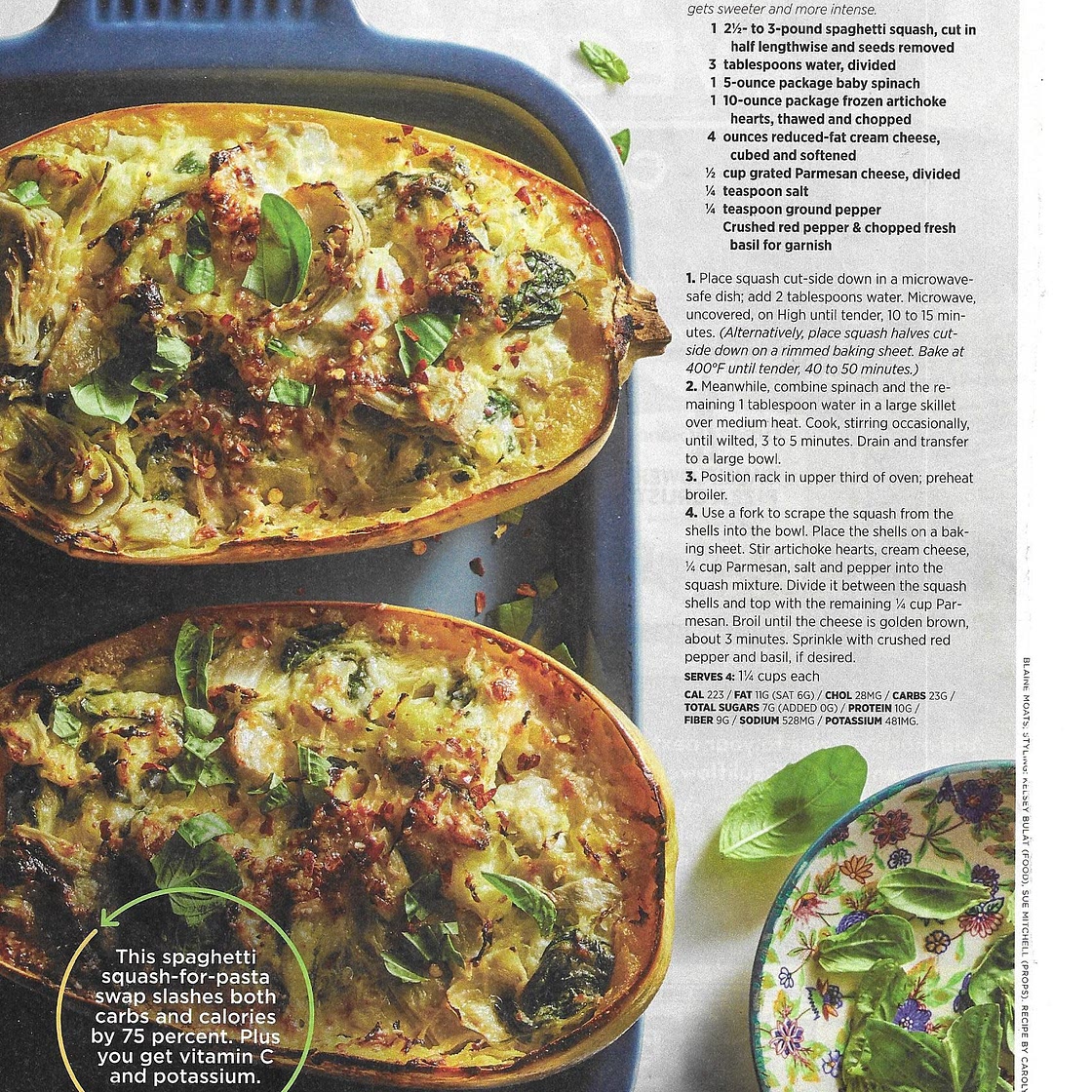 Cheesy Spinach and Artichoke Stuffed Spaghetti Squash