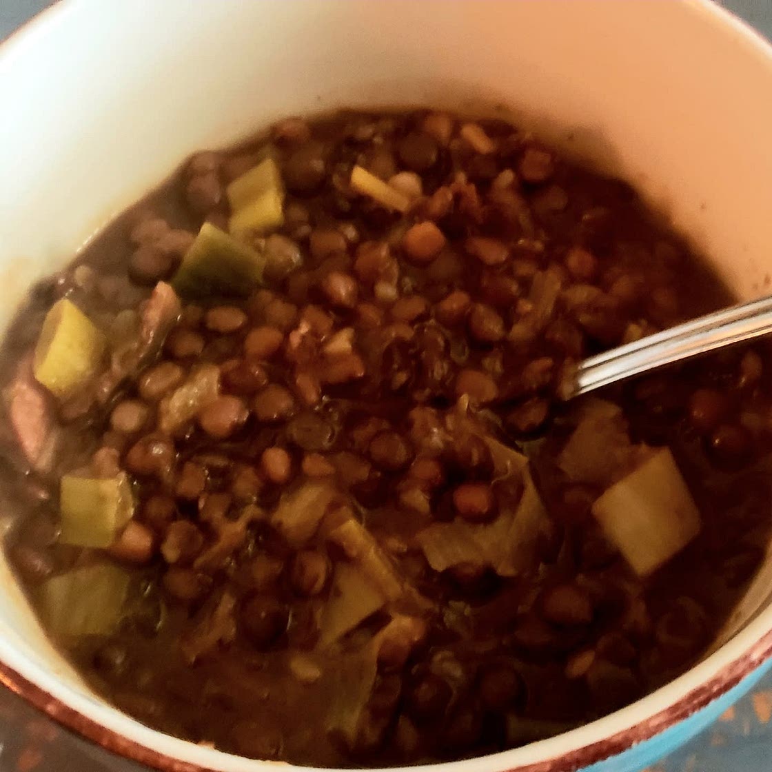 Sausage Lentil Soup AKA Hot Dog Soup