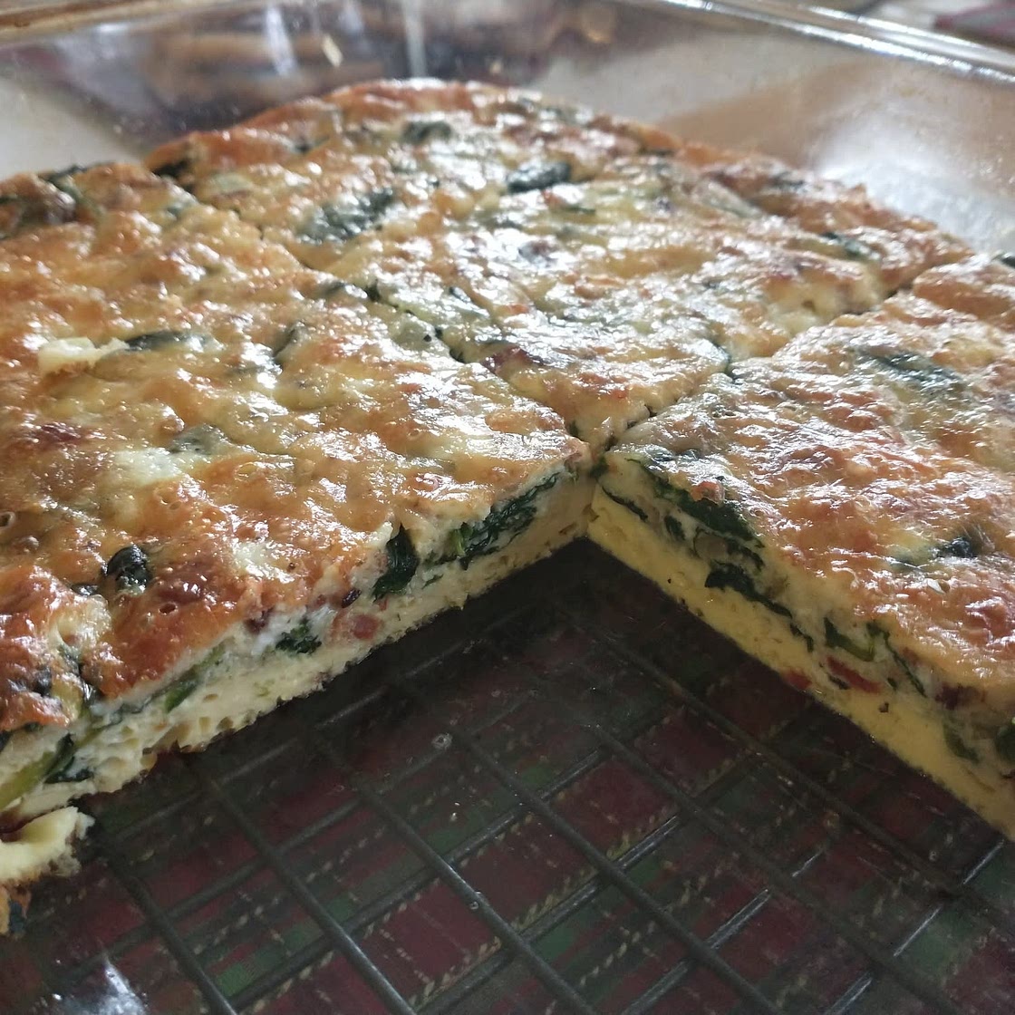 Bacon Spinach Breakfast Casserole with Gruyère