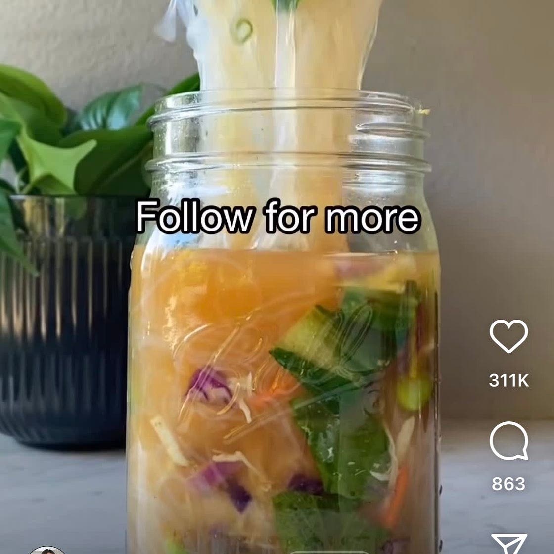 Spicy Sesame Mason Jar Noodles