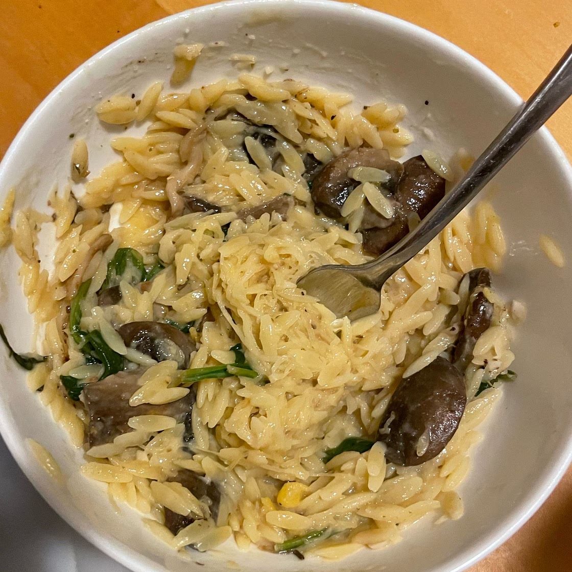 Vegan Miso Mushroom Spinach Pasta