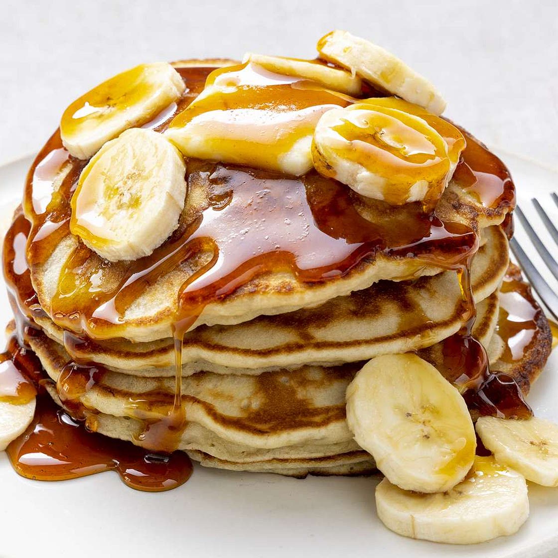 Banana oat pancakes