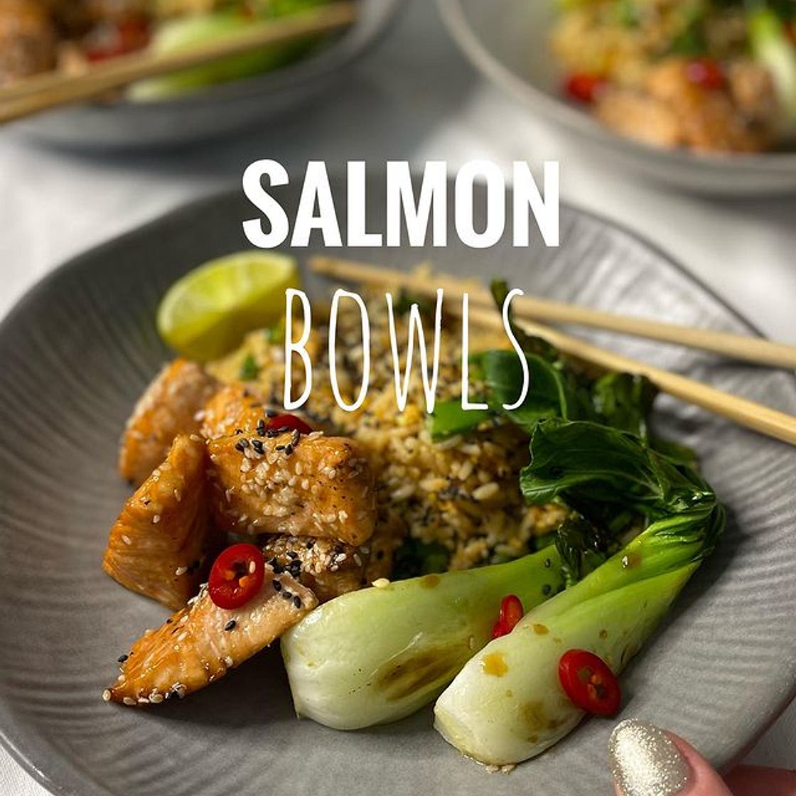 Salmon &amp; Egg Fried Rice Bowls