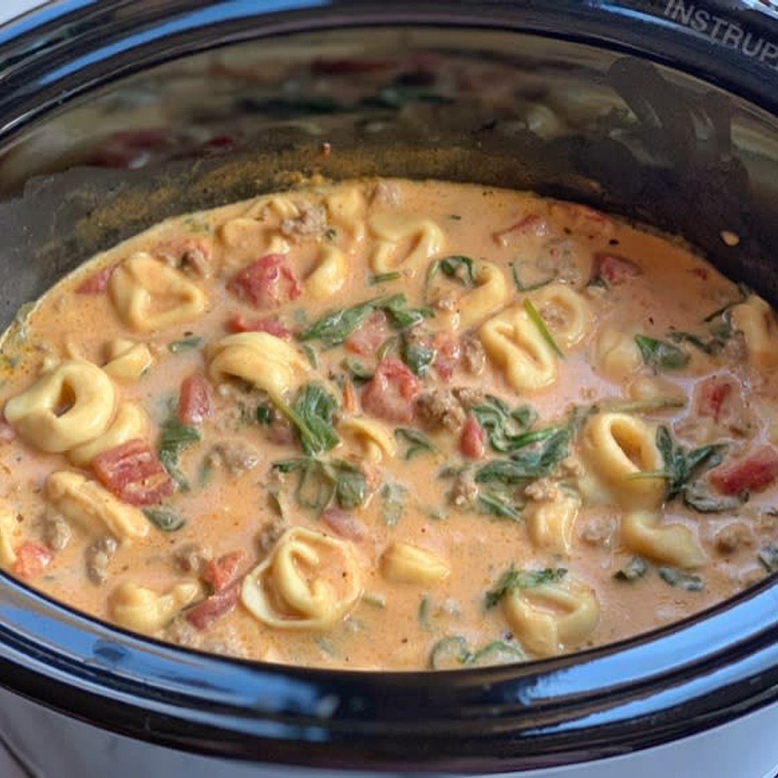 Crockpot Tortellini & Sausage Soup
