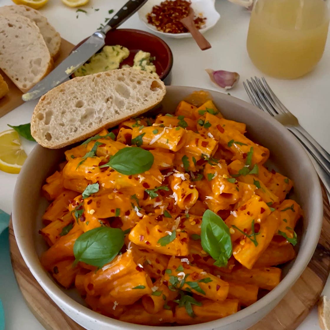 Spicy Vodka Rigatoni (without Vodka)