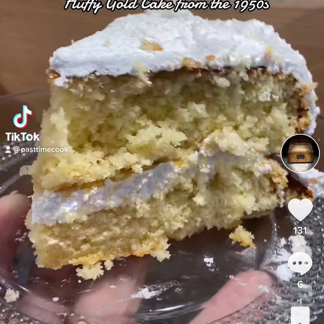 Fluffy Gold Cake from the 1950s 