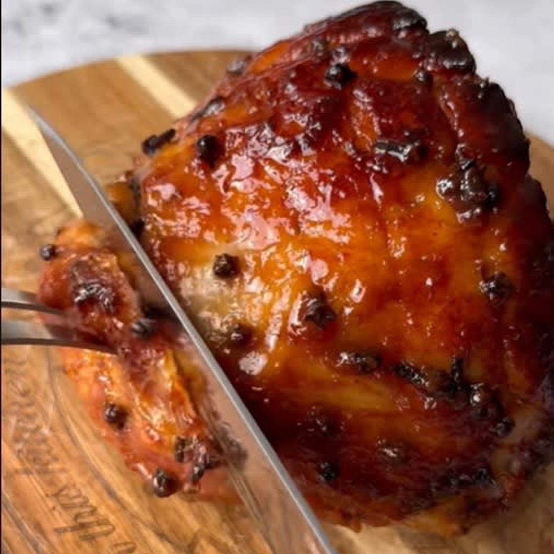 Slow Cooker Honey & Mustard Glazed Ham