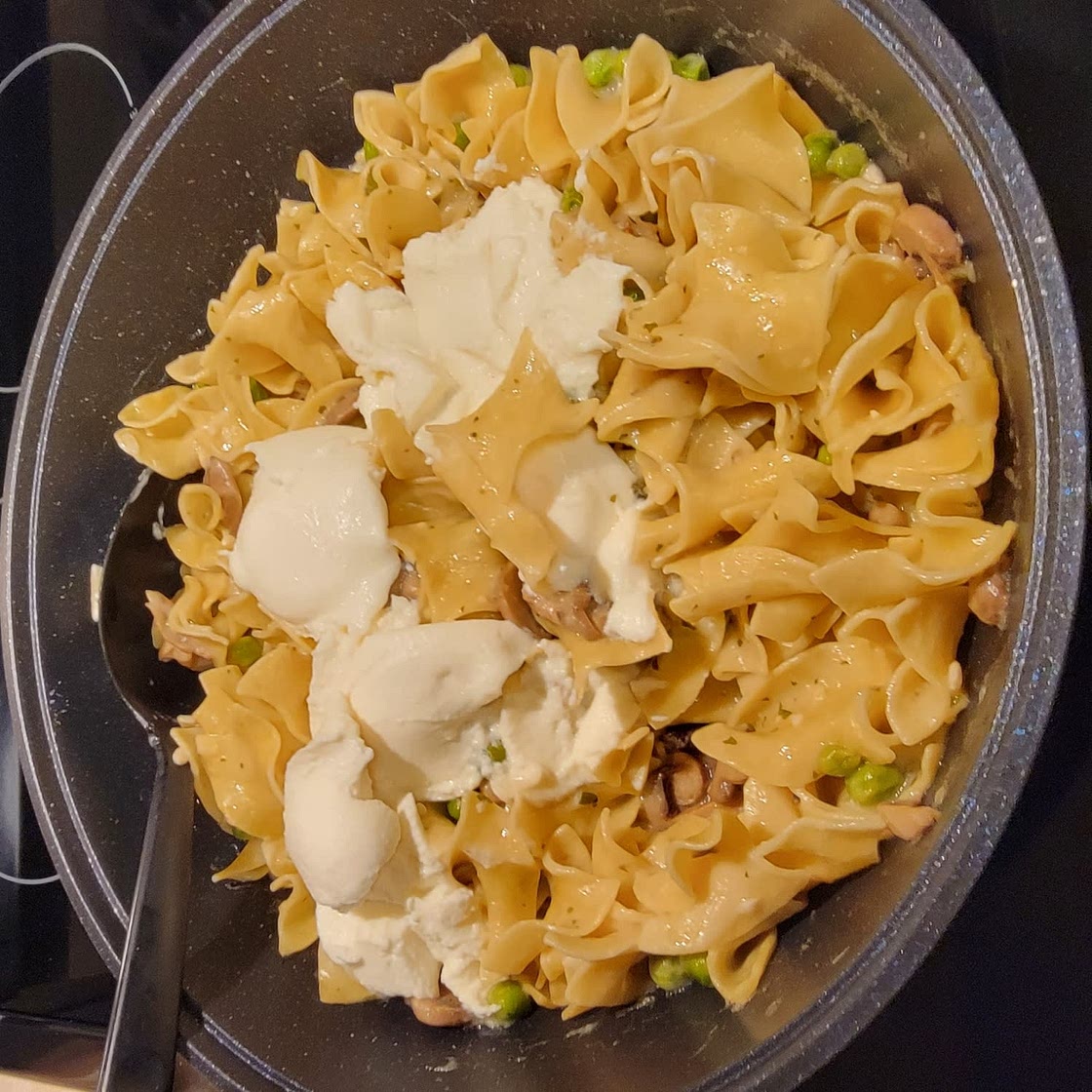 Pasta with Mushrooms and Peas Recipe
