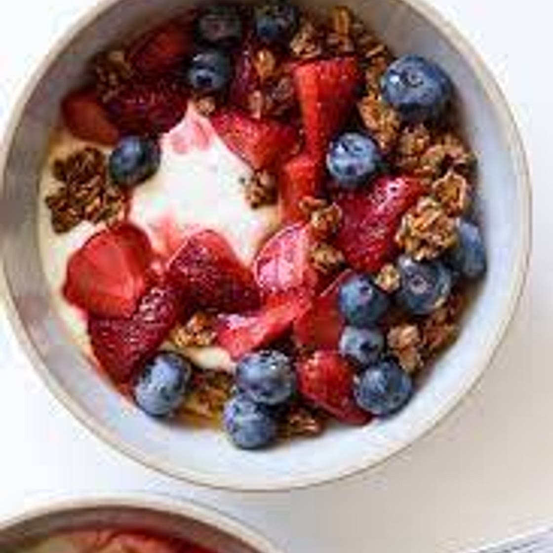 Breakfast yogurt with muesli