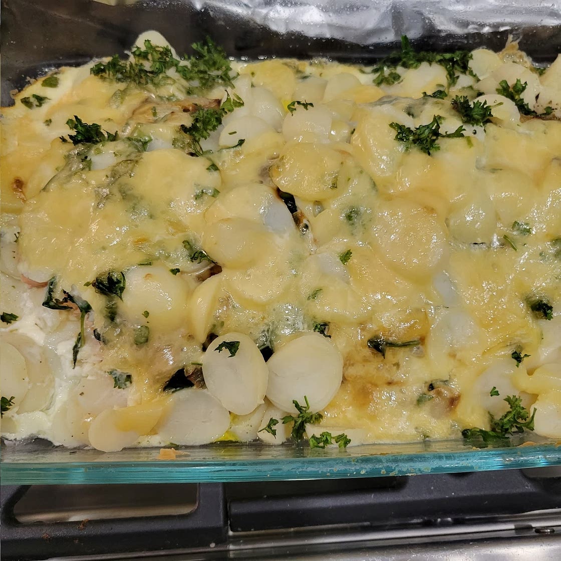 Salmon and potato bake