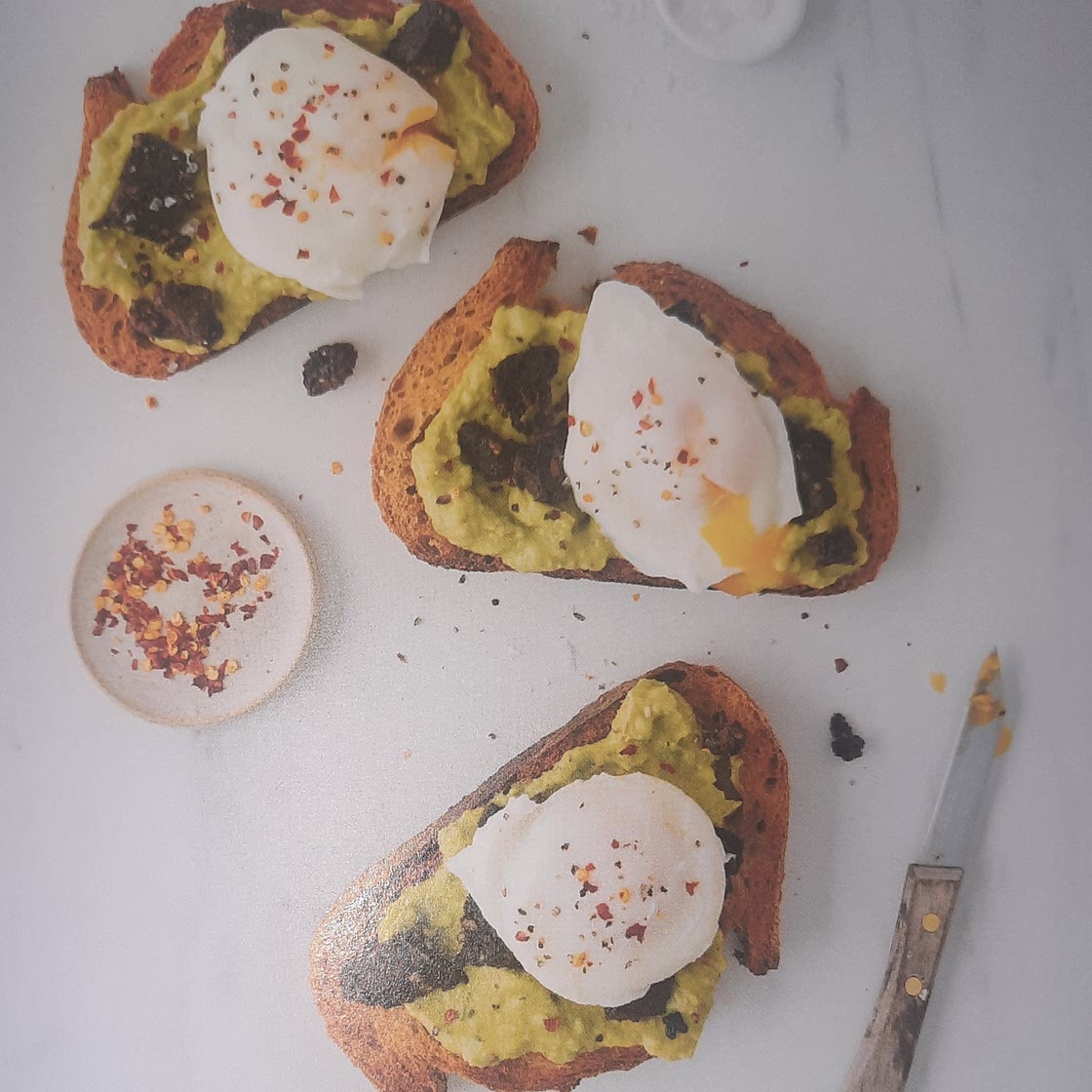Black pudding avocado toast