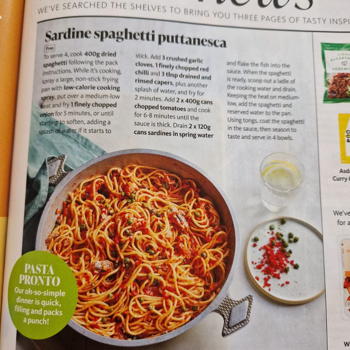 Sardine Spaghetti Puttanesca