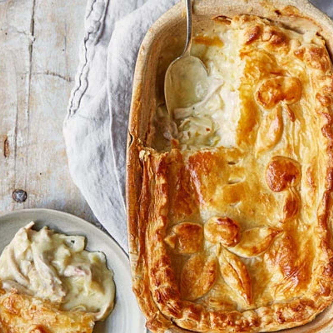 Chicken,  Leak,  & Cider Pie