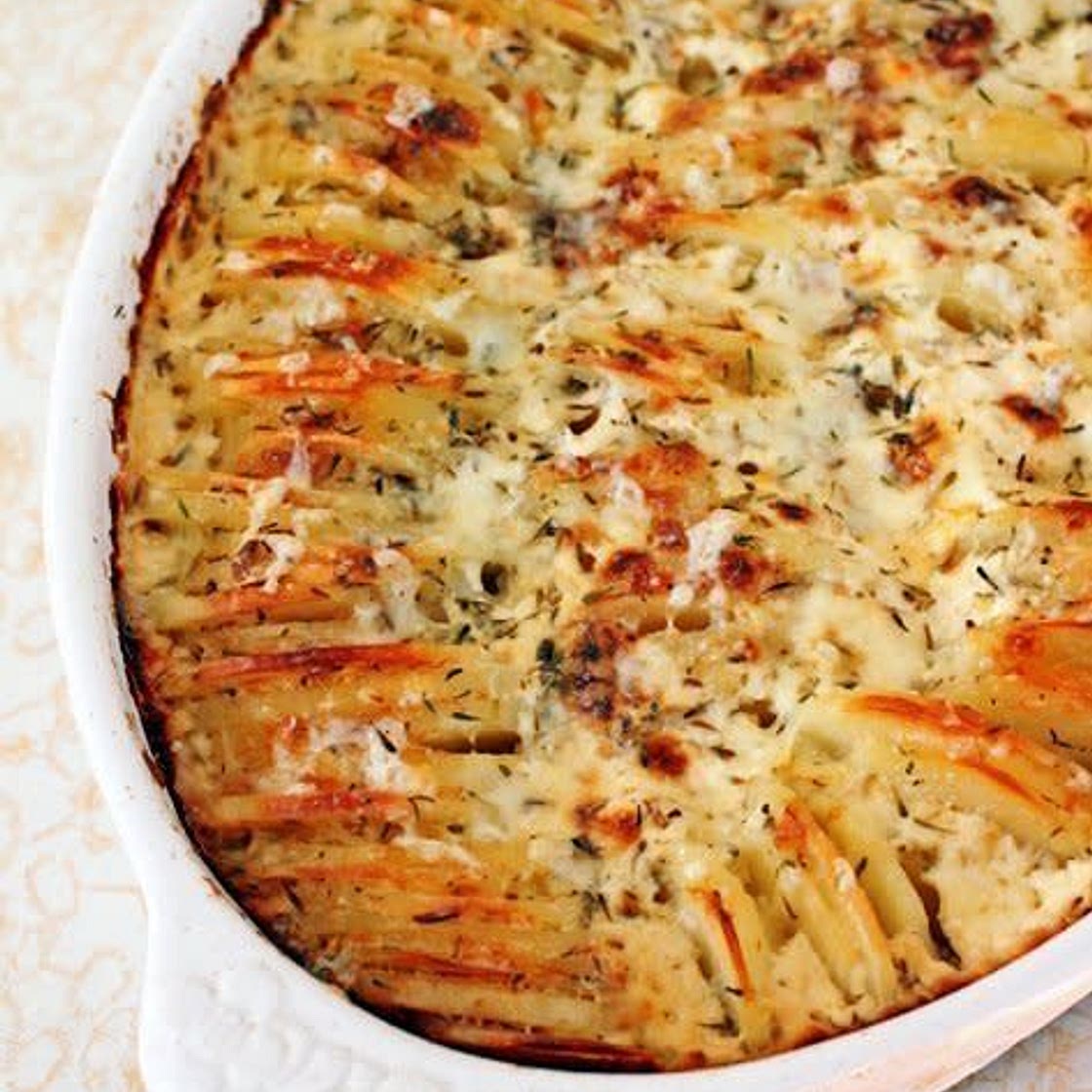 Hassleback Potato Gratin