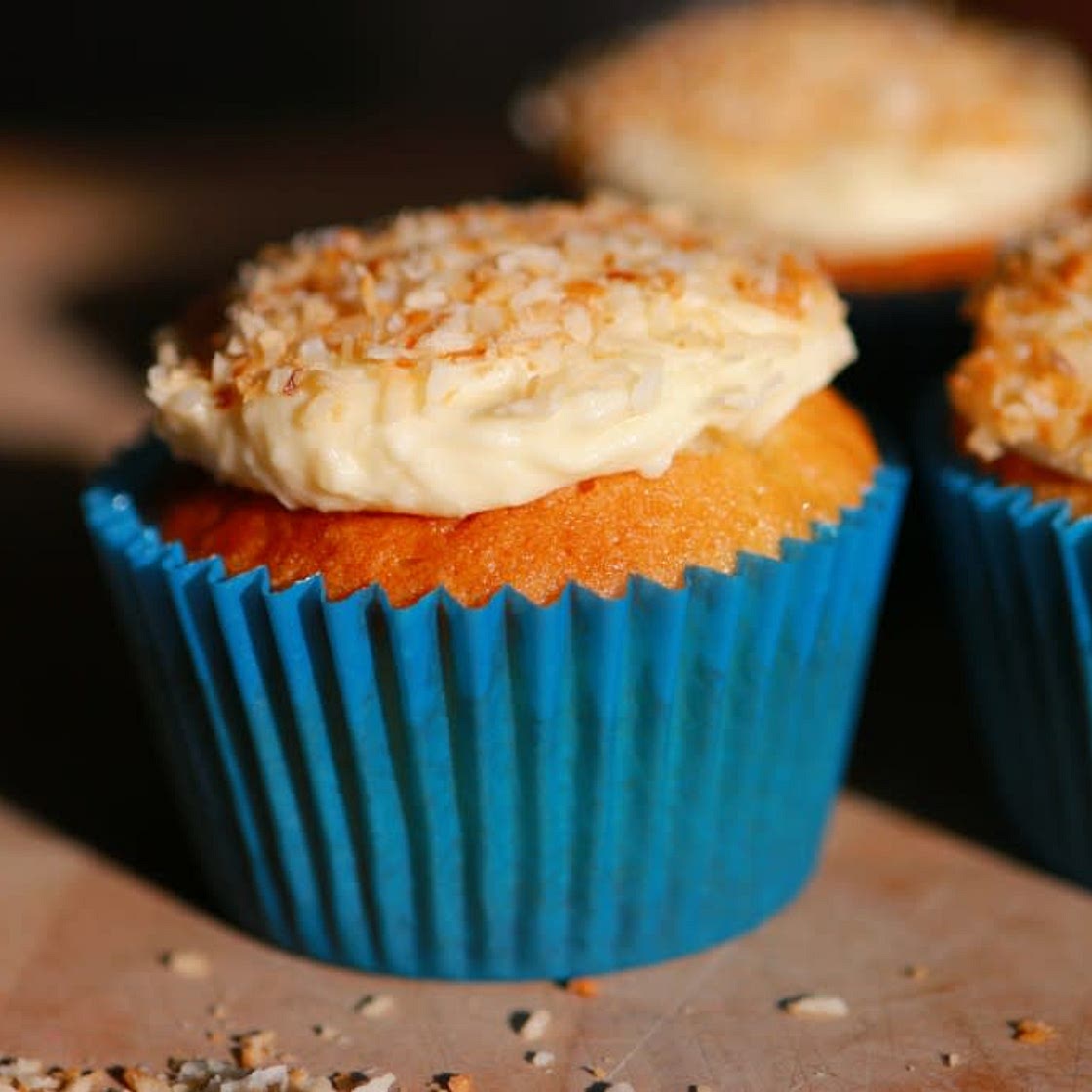 Lemon Cupcakes with Coconut Buttercream