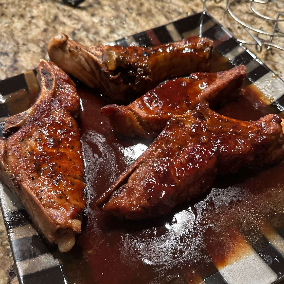 Instant Pot Pork Chops with Honey Garlic Sauce