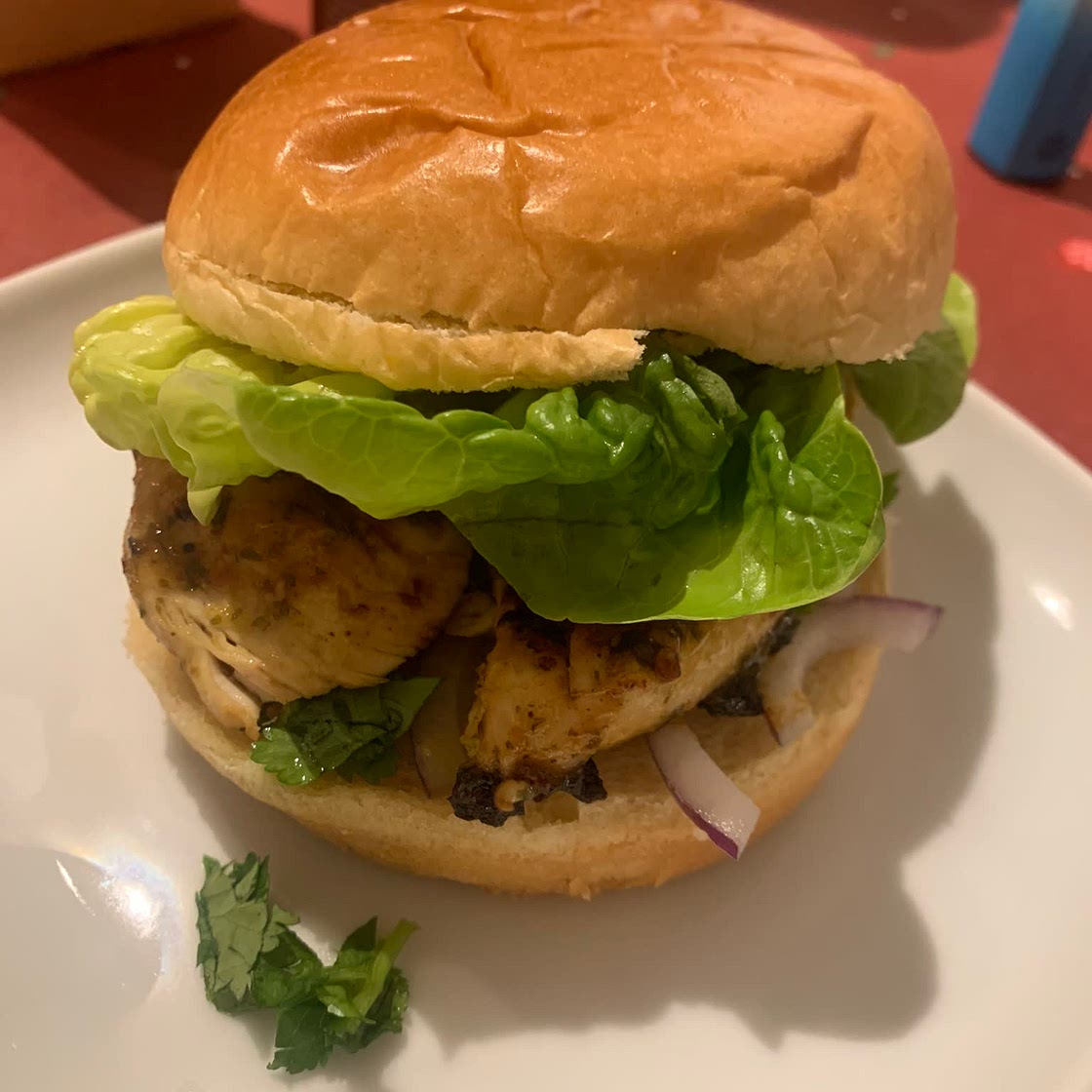 Lemon chicken burger 