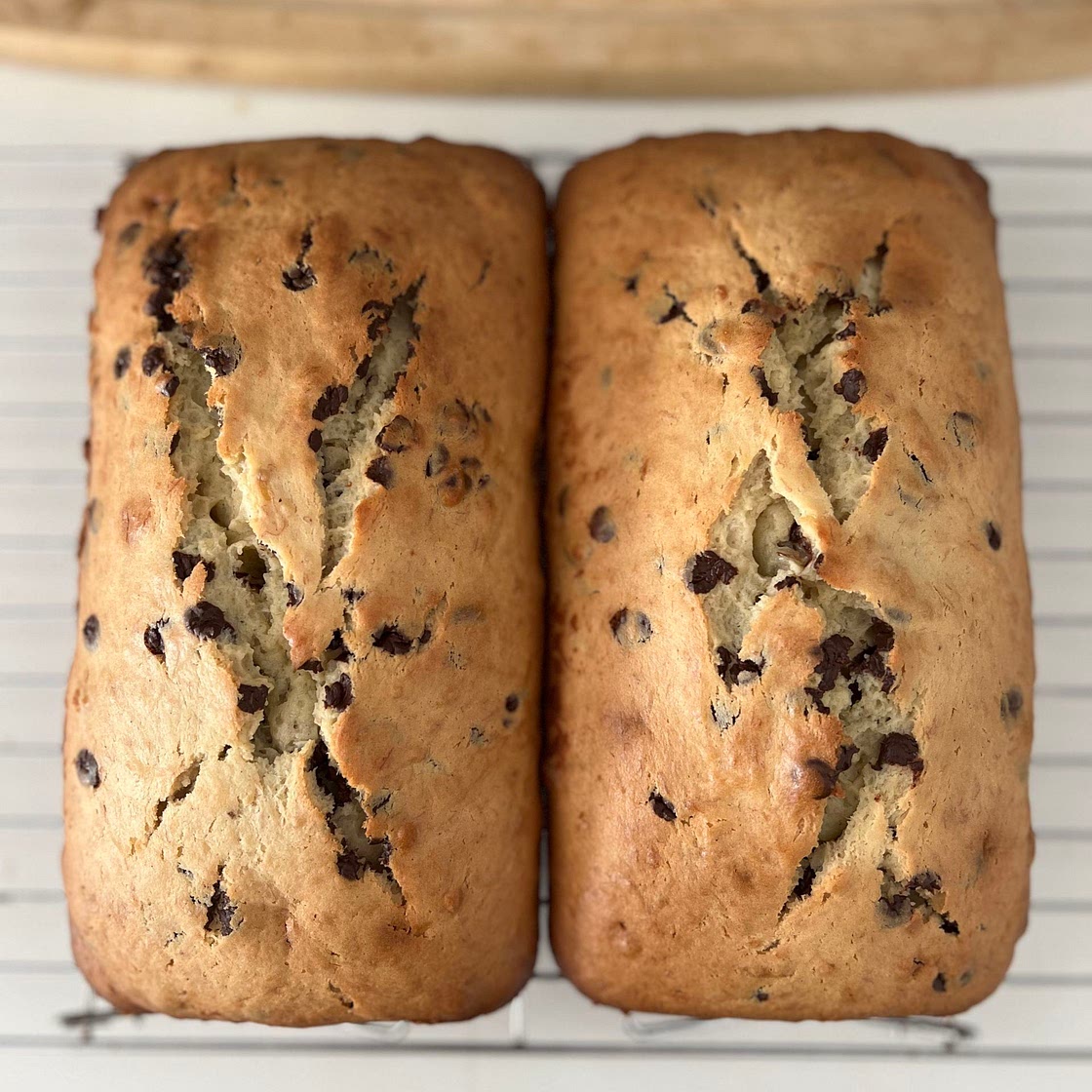 Cream Cheese Chocolate Chip Banana Bread