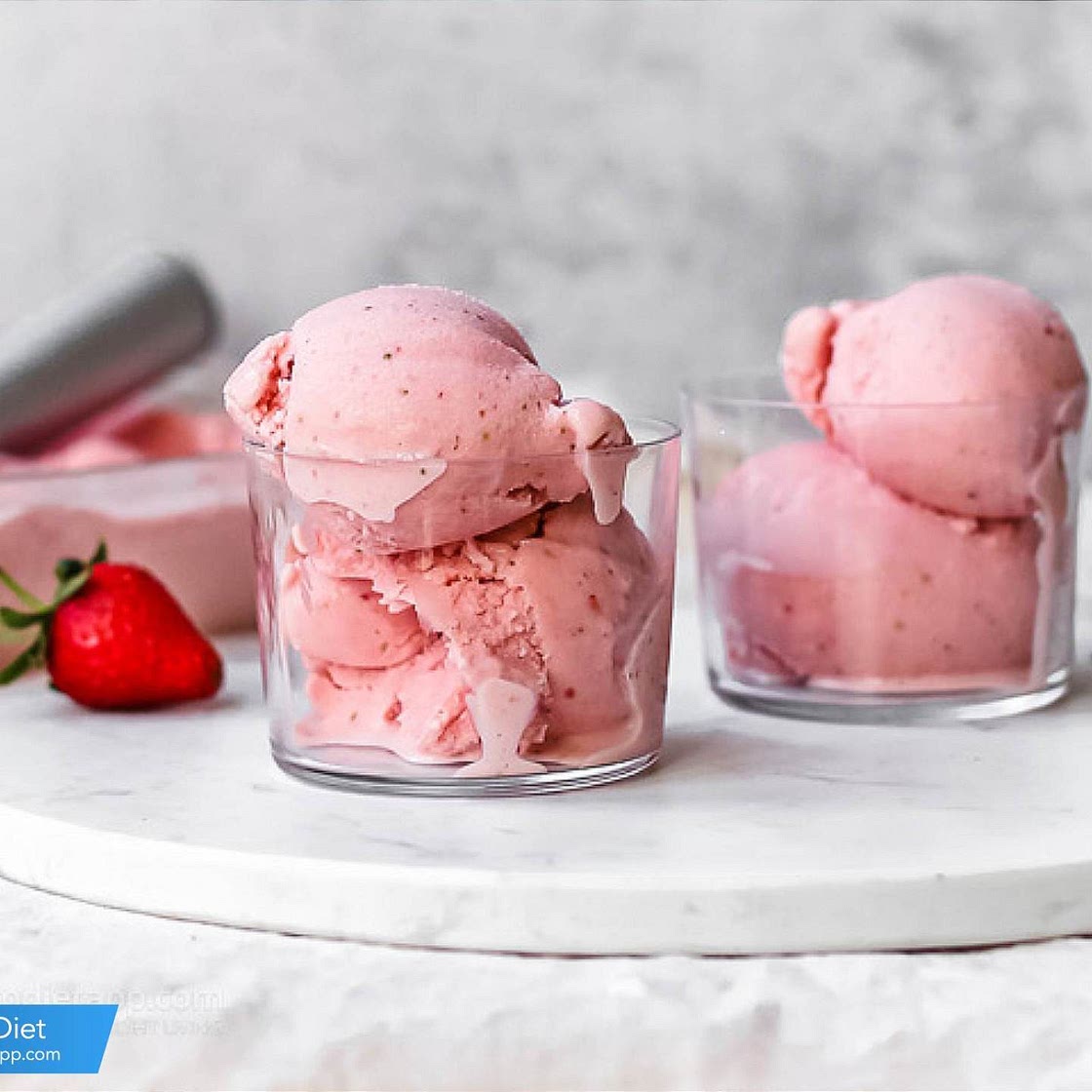 High protein strawberry ice cream