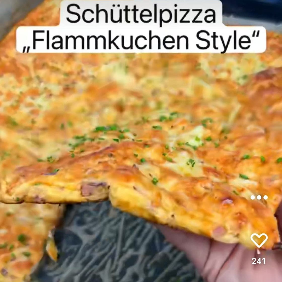 Schüttelpizza „Flammkuchen Style“