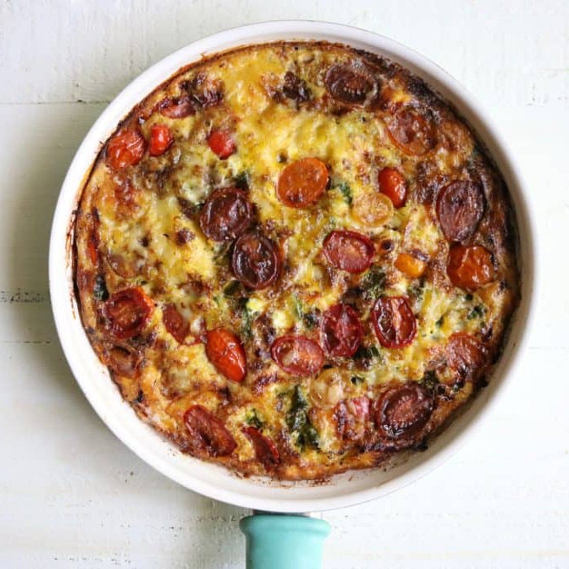 Tomato Kale Gruyere Frittata