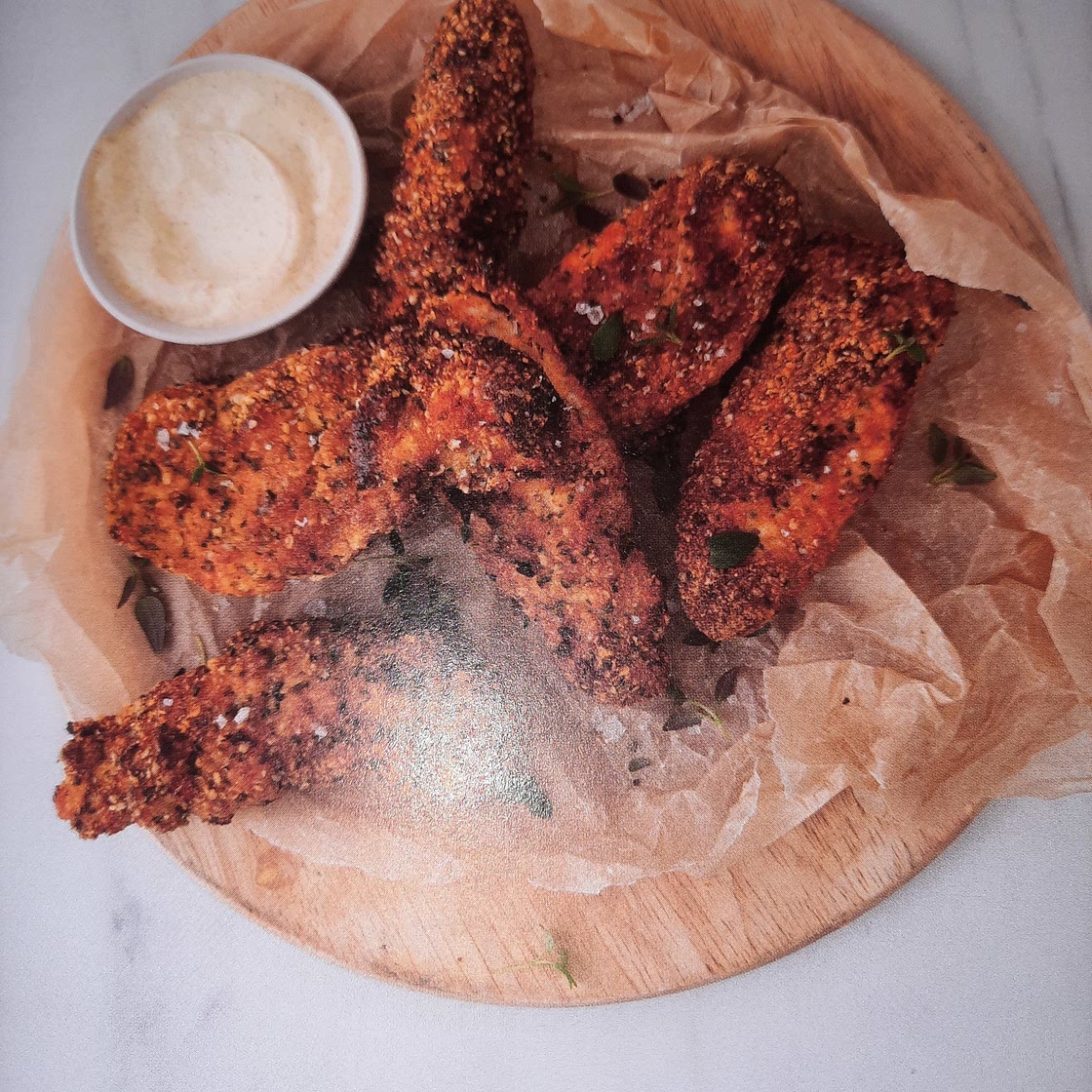 Spicy almond hemp fried chicken
