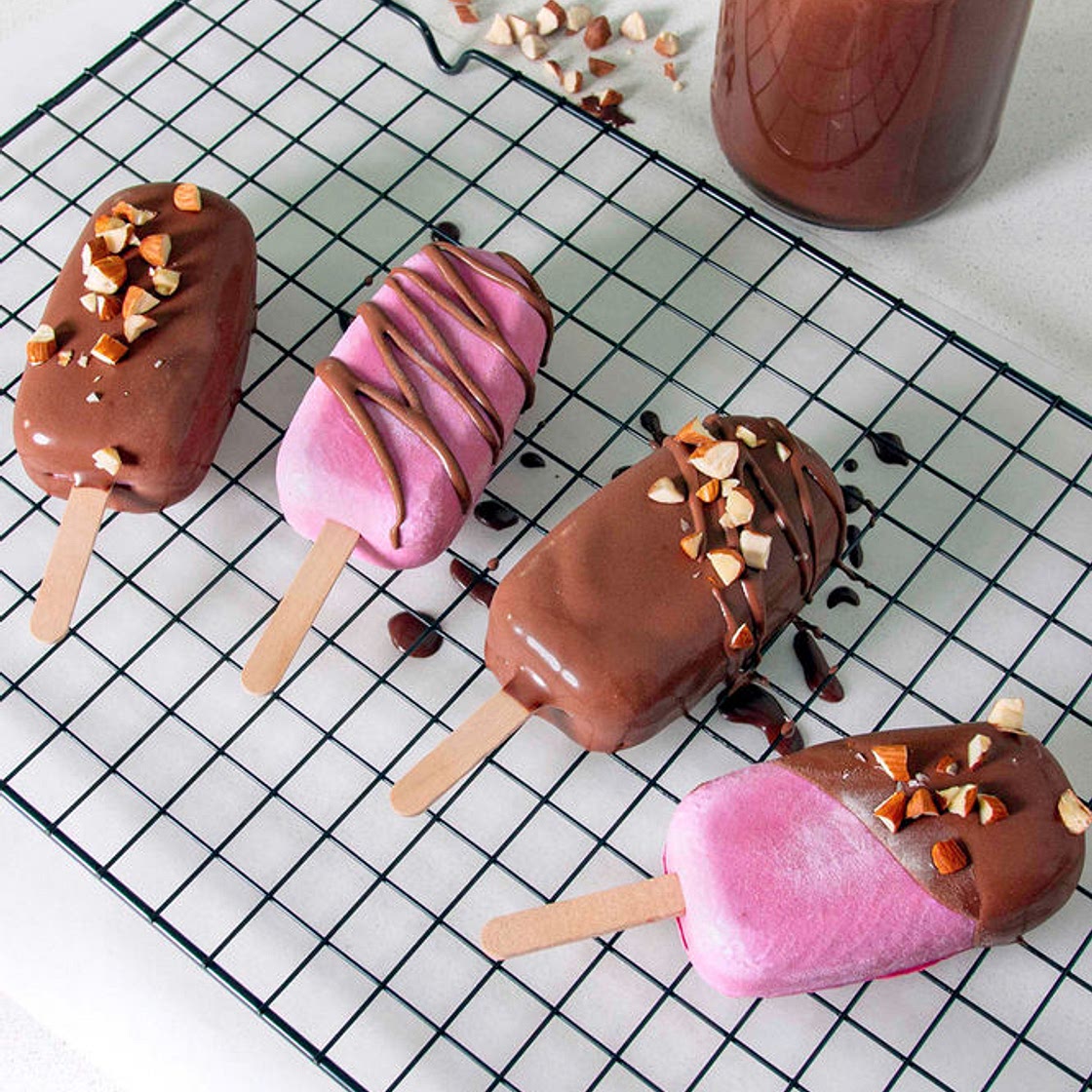 VEGAN RASPBERRY ICE-CREAM BARS
