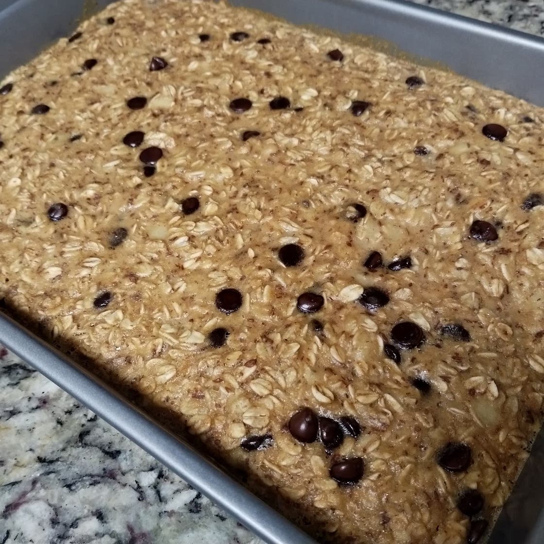 Peanut Butter and Banana Baked Oatmeal {Freezer Meal}