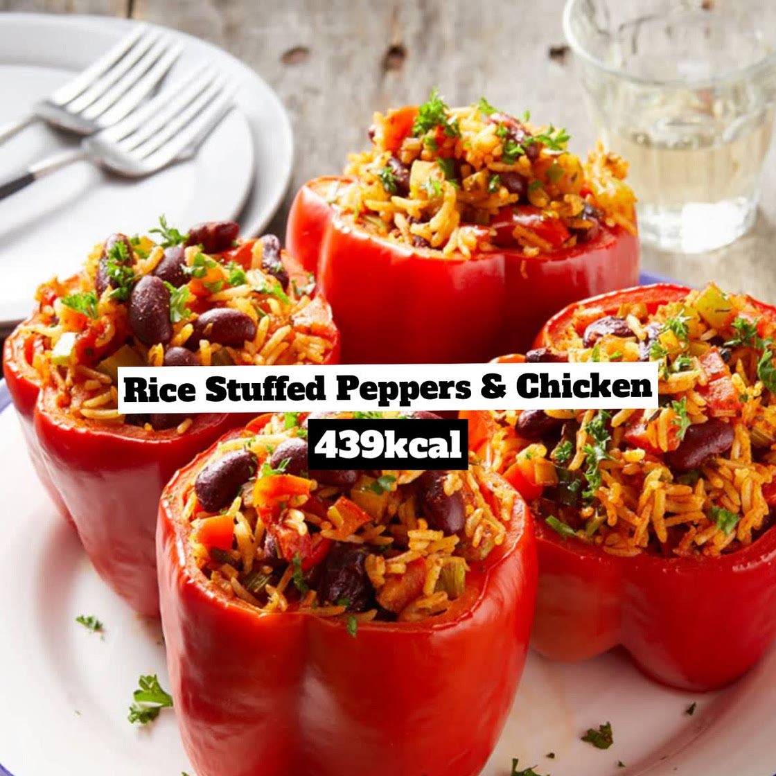 Rice Stuffed Peppers & Chicken 