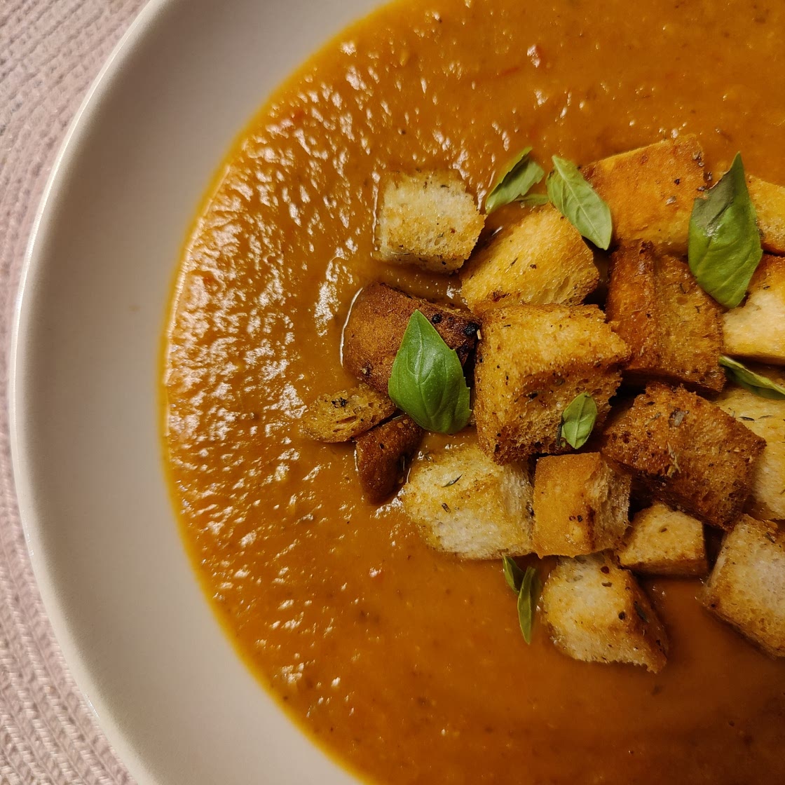 Roasted Tomato and Eggplant Soup