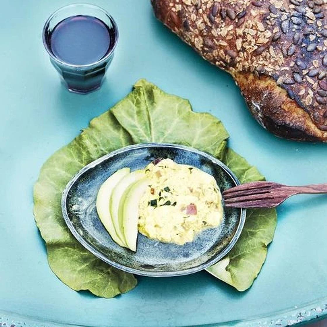 Brouillade tofu chou kale avocat