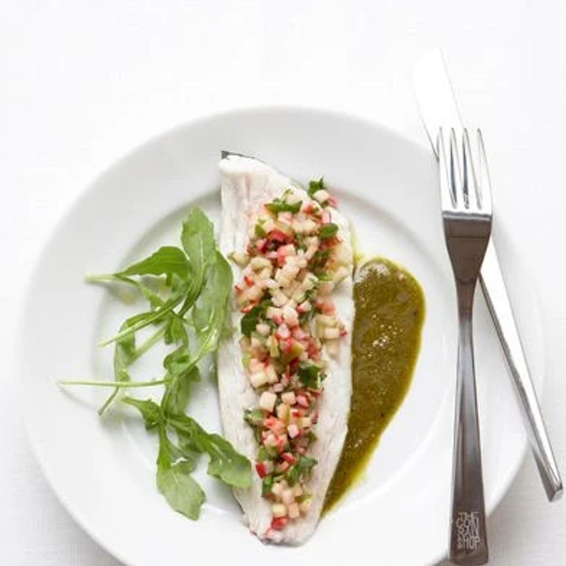 Tartare bar pomme radis roquette