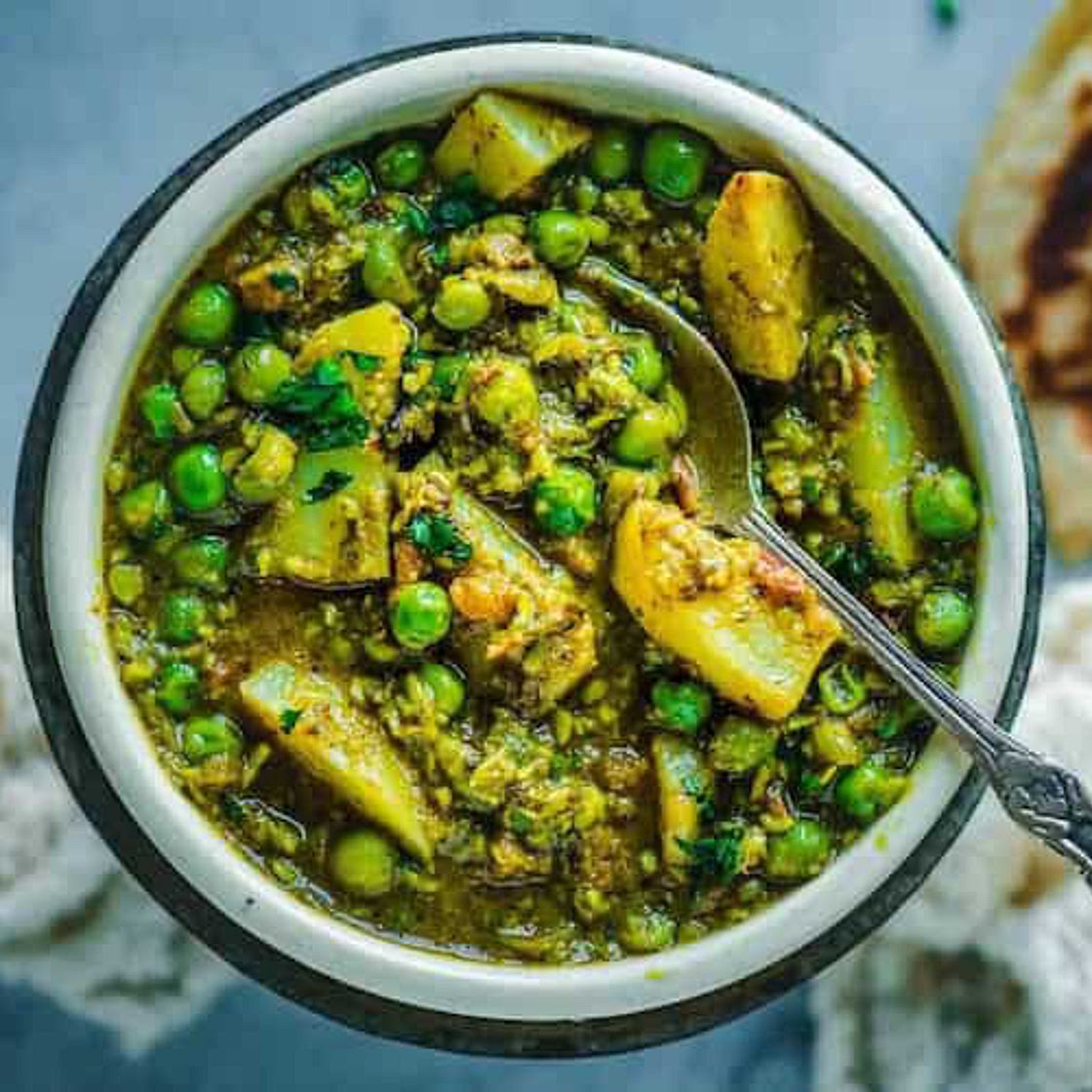 Godhuli - potato and pea Indian curry 