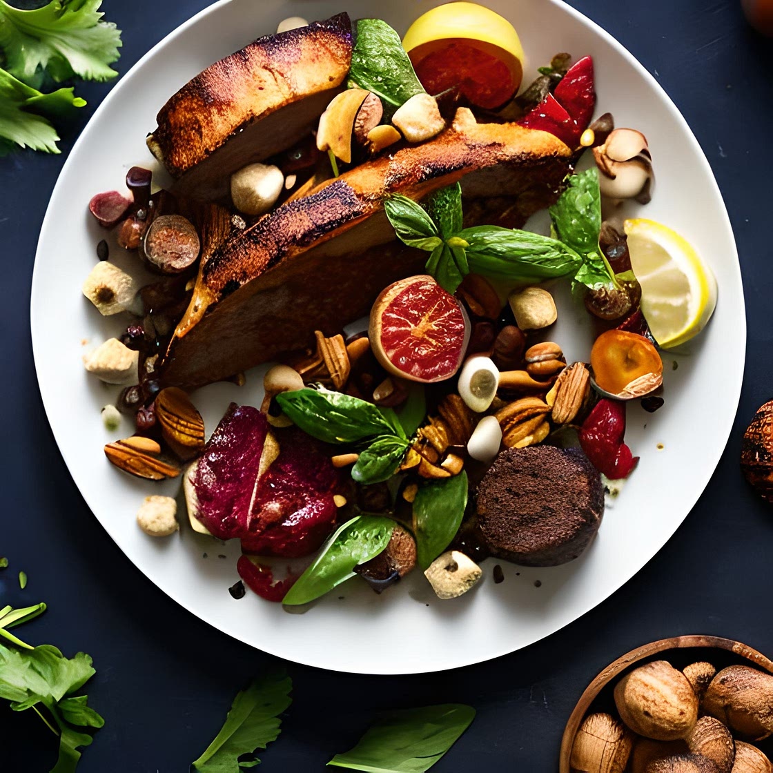 Nutty ham platter